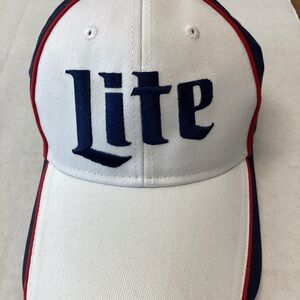 Nascar White and Blue Hat Miller Lite Brad Keselowski #2 Penske racing hat